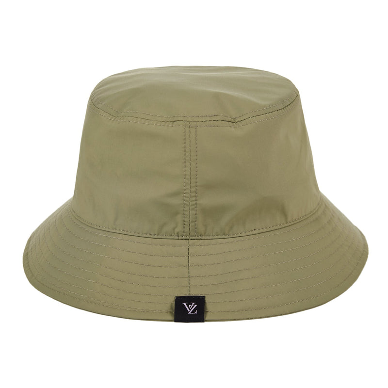 khaki bucket hat with string