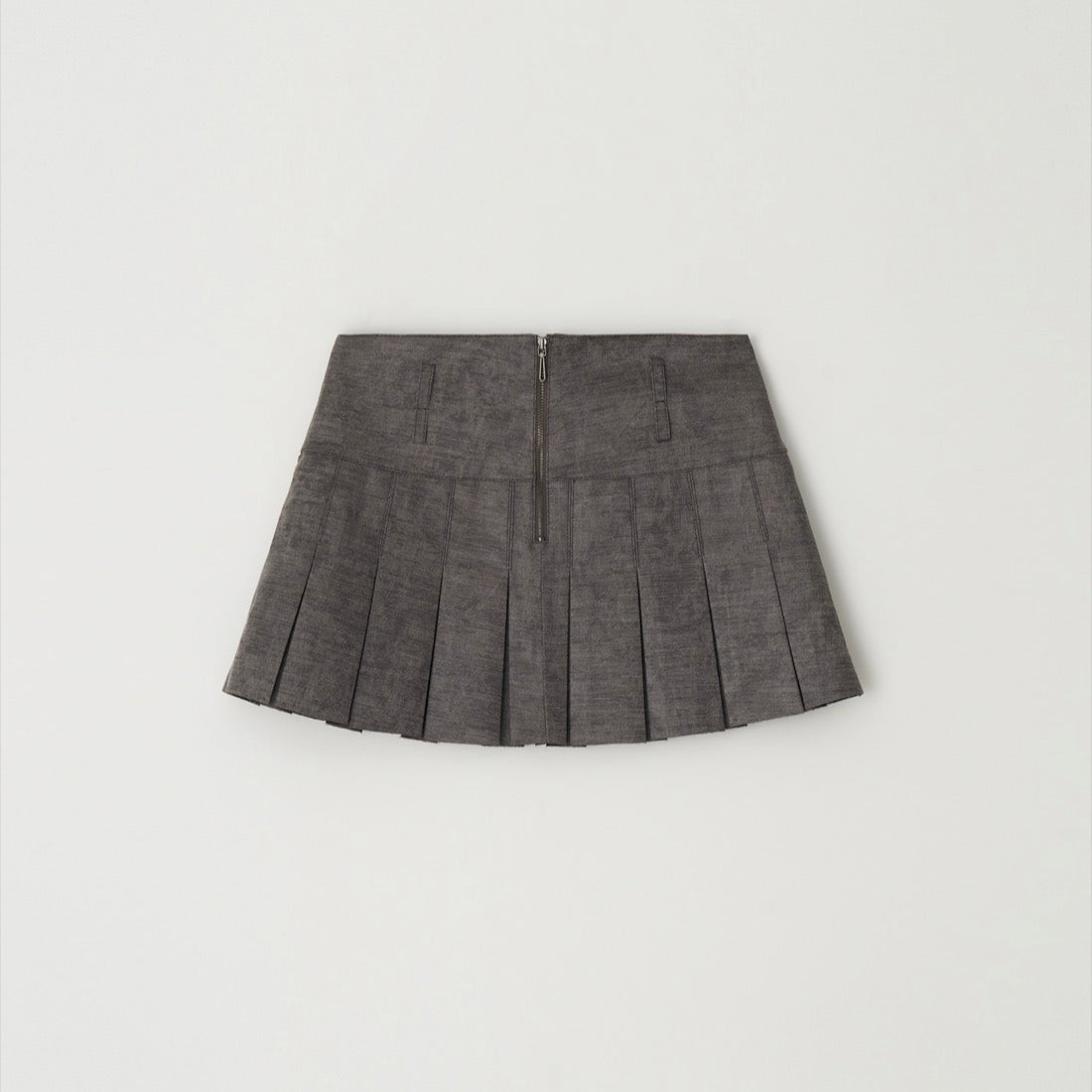 Crack Leather Mini Skirt