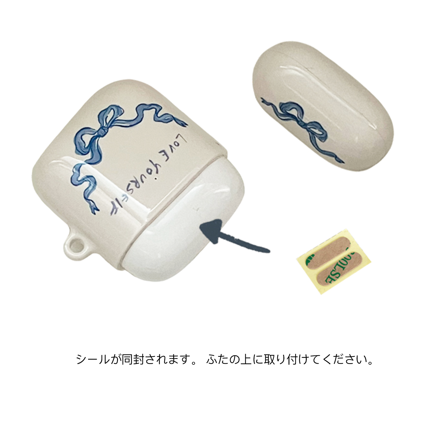 Airpods • Buds case _Blue ribbon