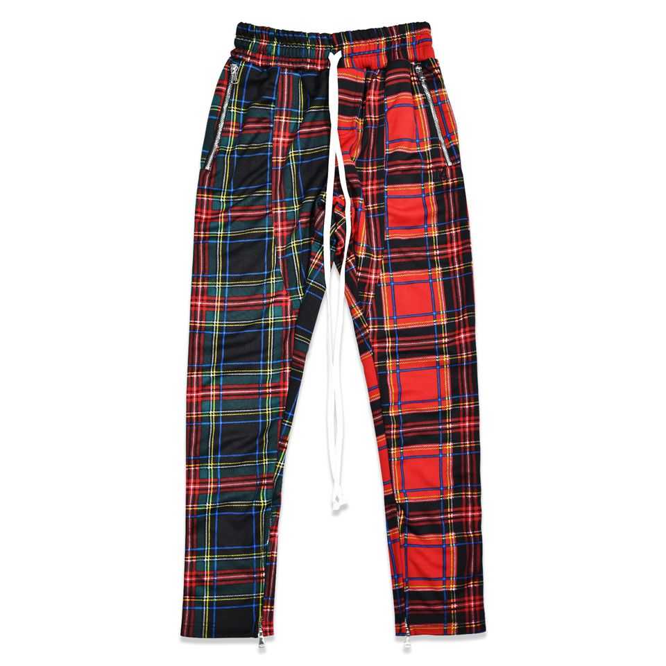 TZ CROSS PLAID TRACK PANT