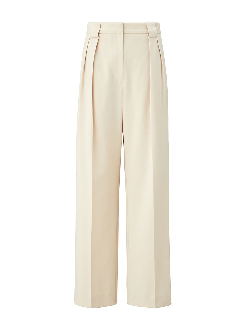 Two tuck wide pants - Vanilla