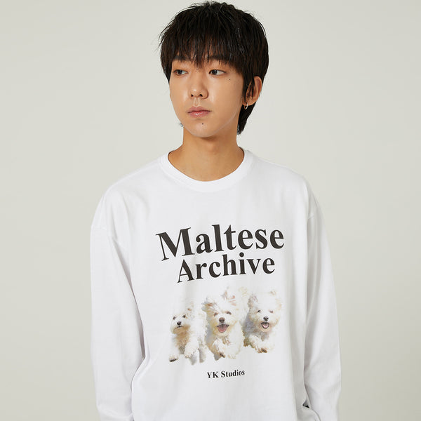 マルチーズアーカイブロングスリーブTシャツ