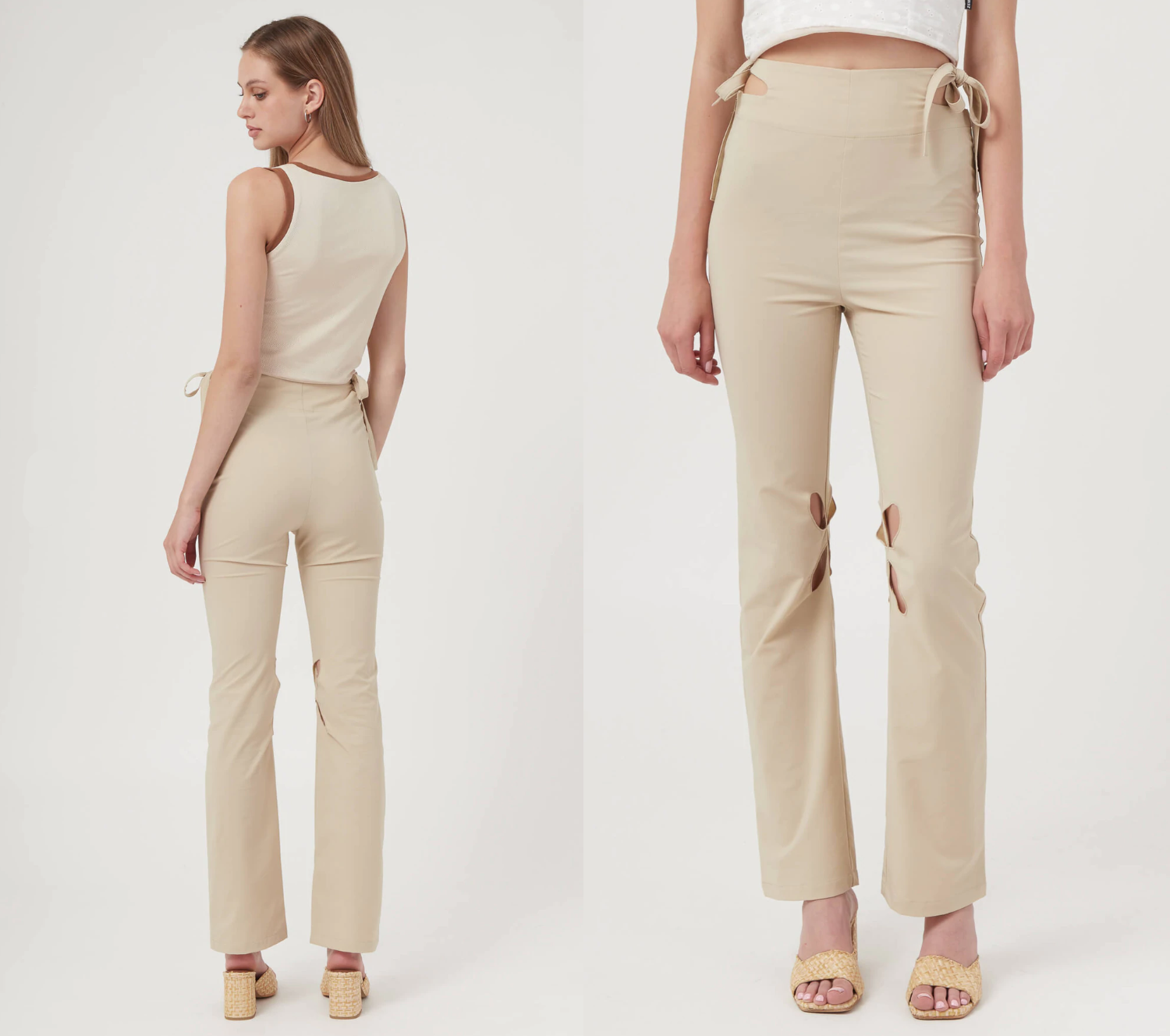 ベージュホーリーパンツ / BEIGE HOLEY PANTS