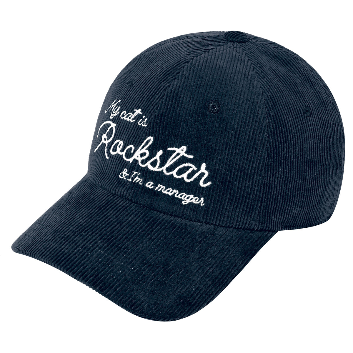 Cursive Handwriting Corduroy cap (Navy)