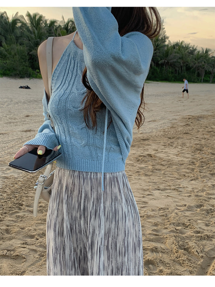 sky cardigan top