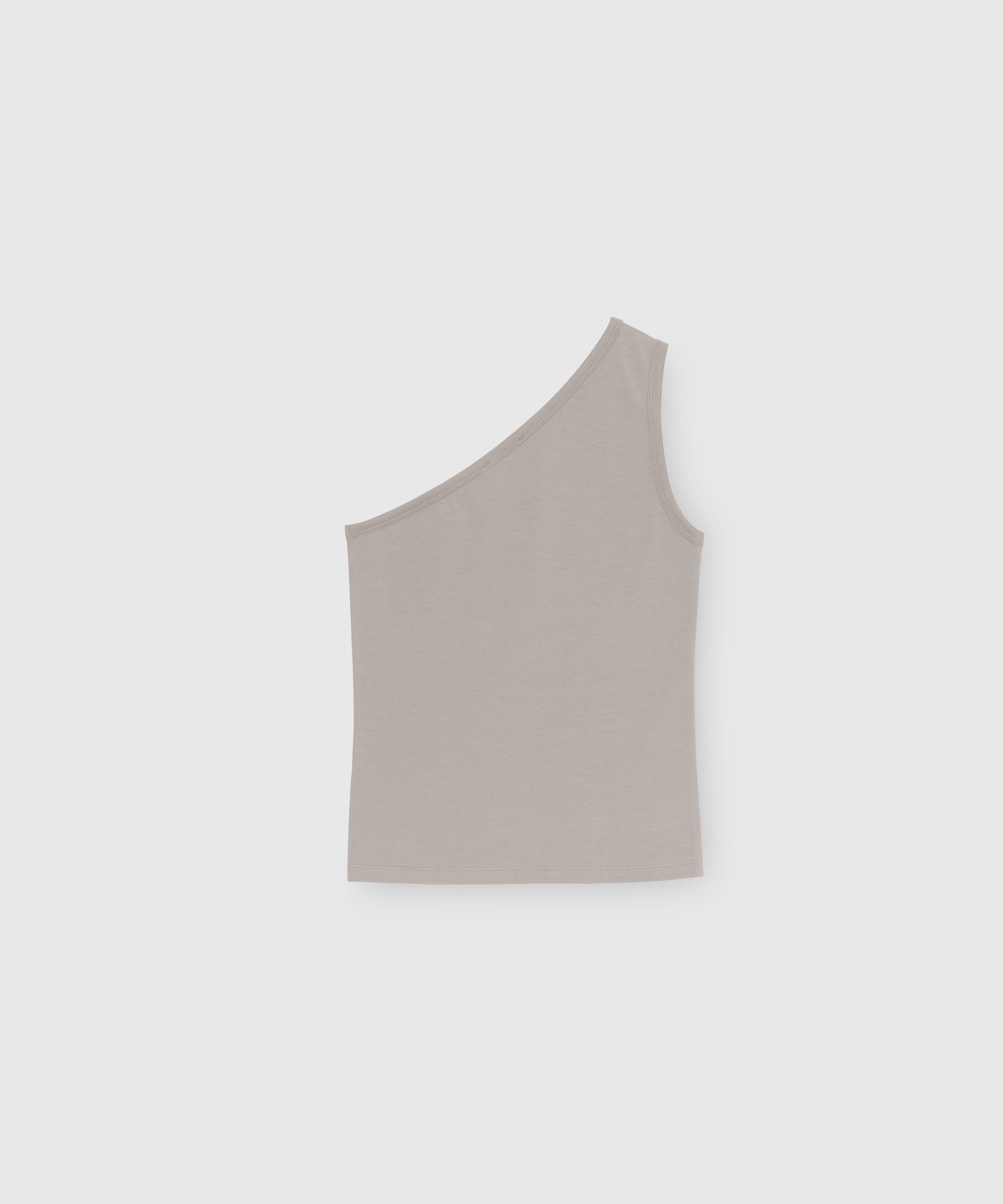 UNBALANCE SLEEVELESS SHIRTS_BEIGE