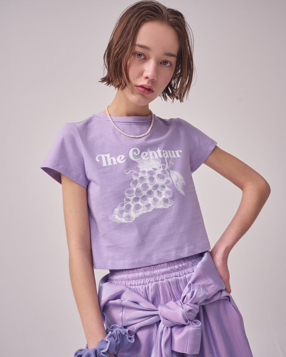 [TC22SSTOP13PP] PP GRAPE CROPPED TSHIRT [PURPLE]