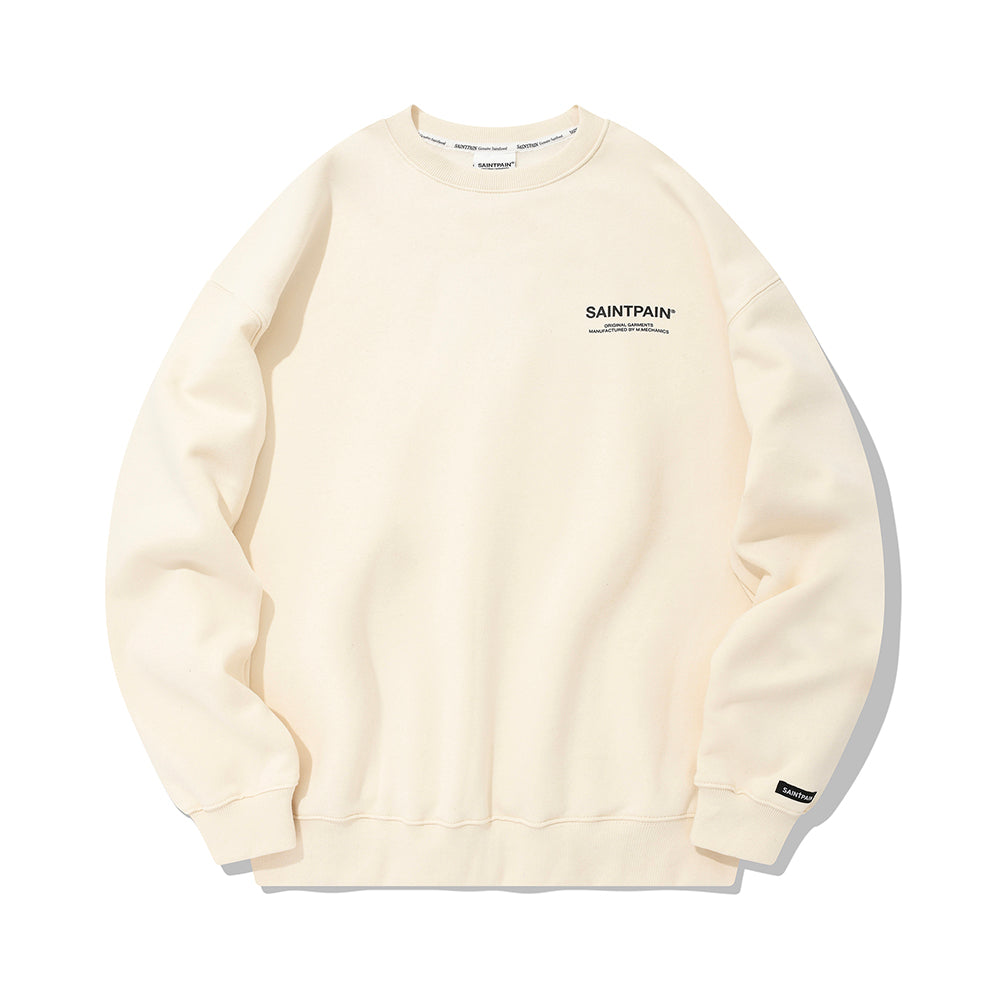 SP VARIATION LOGO CREWNECK-CREAM