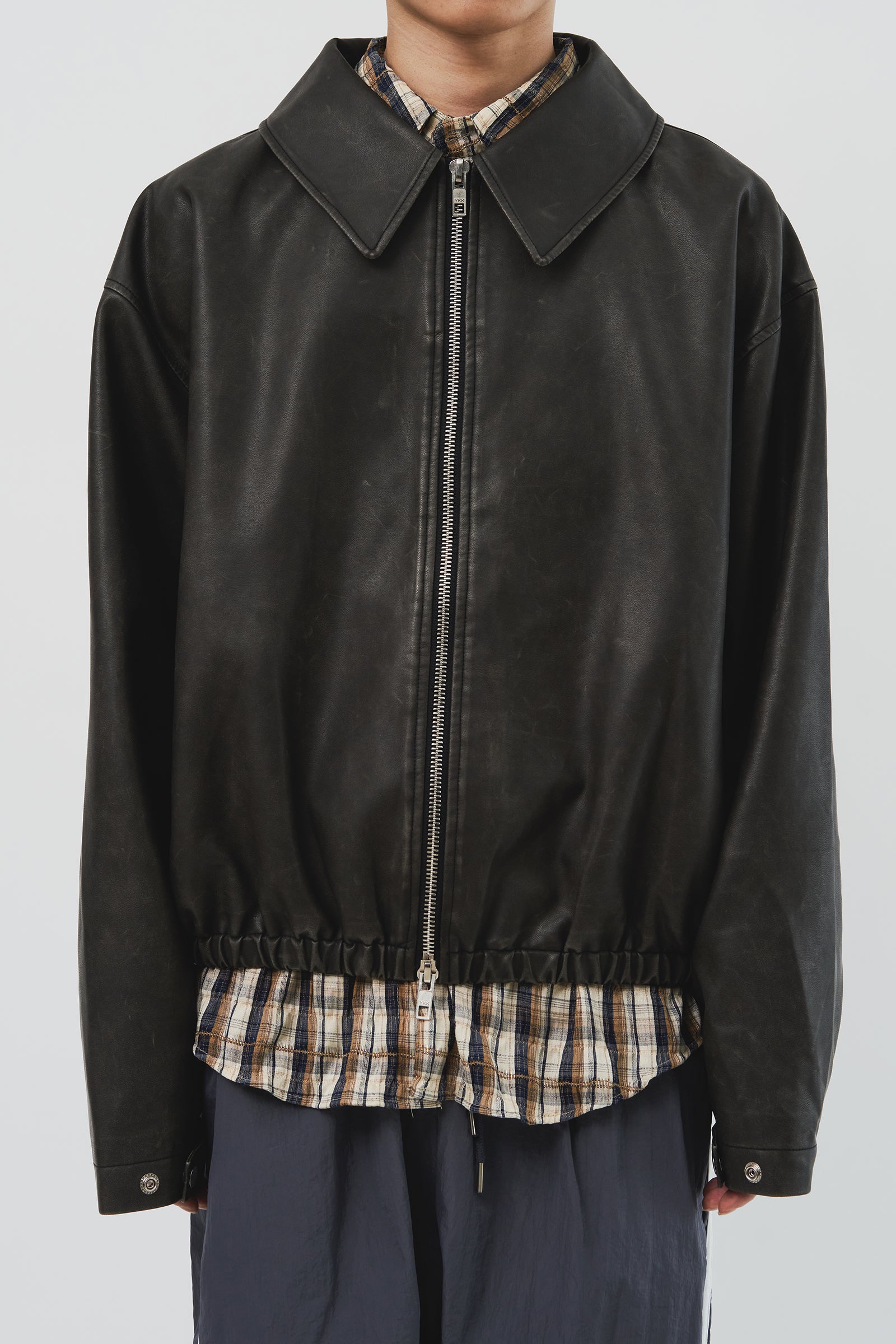 Berlin Washed Leather Jacket (2color)