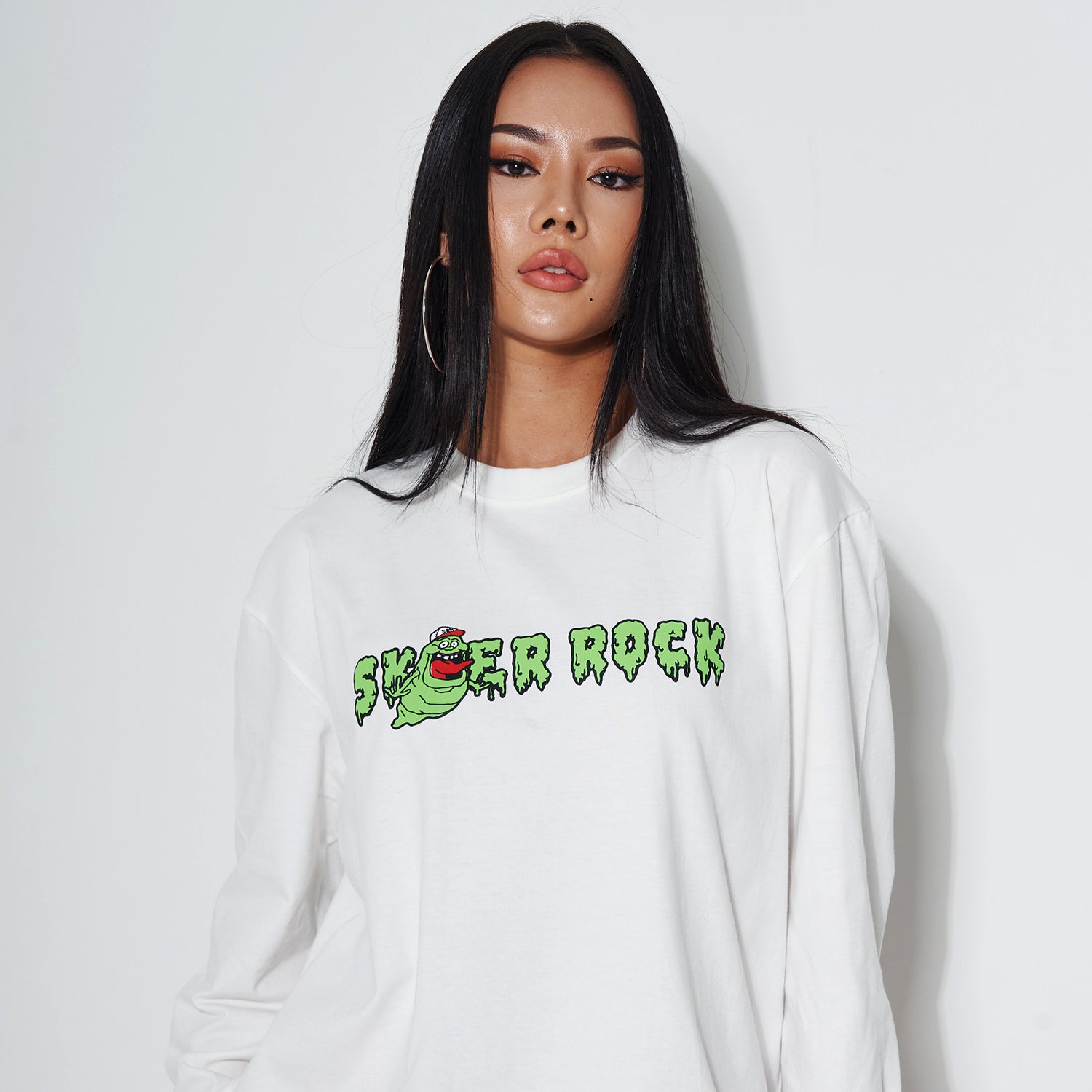 STICKY GHOST LONG SLEEVE T-SHIRT OFF WHITE