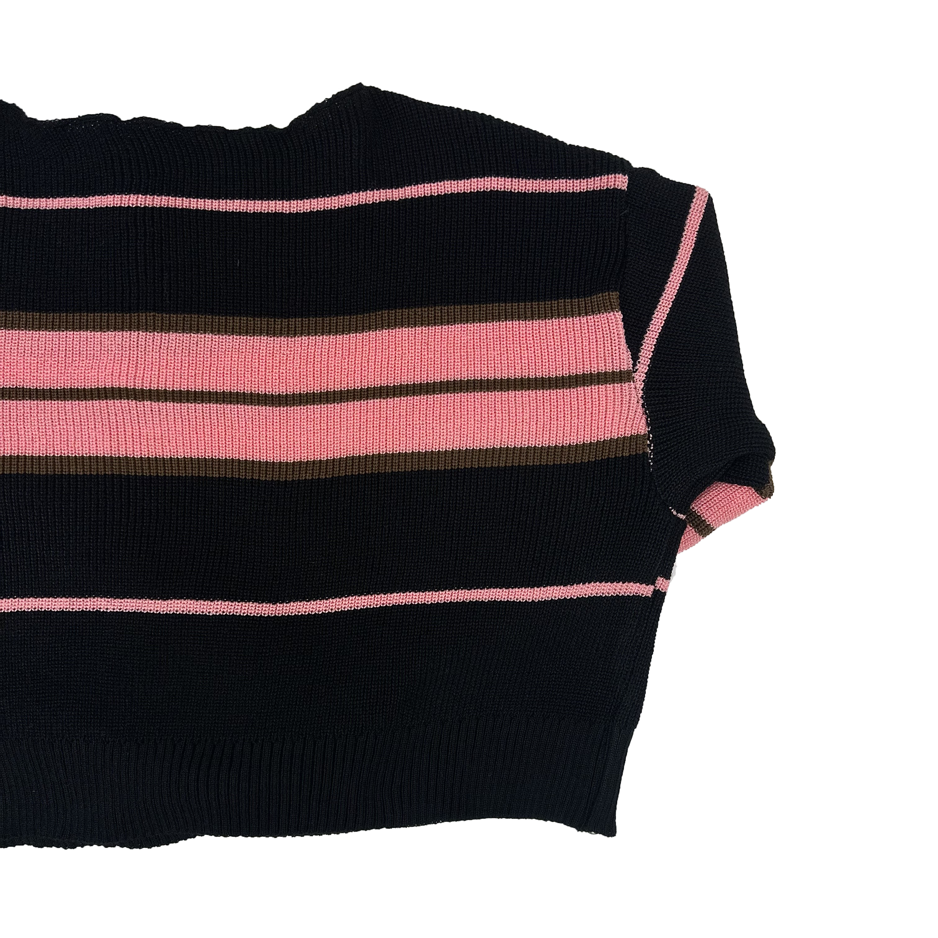 Pink crop knitwear