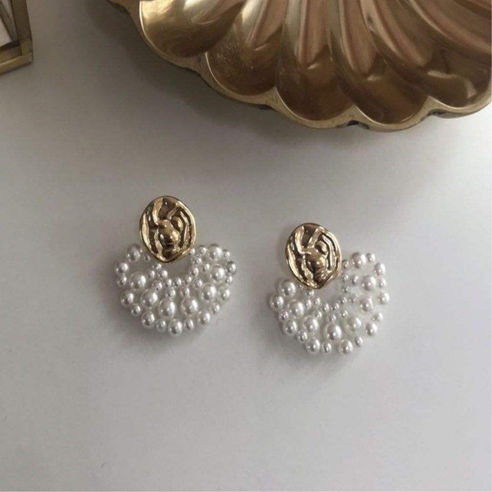 hvl Pearl earrings dress Guest drop earrings piercing