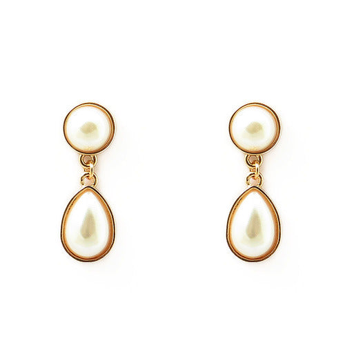 Pearl simple drop earrings