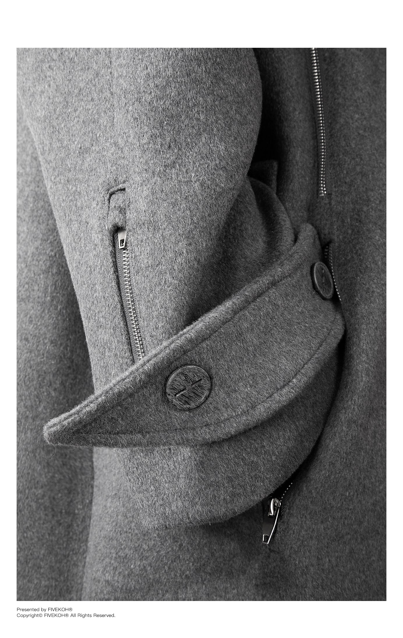 Heavy Shape Premium Gray Wool Coat