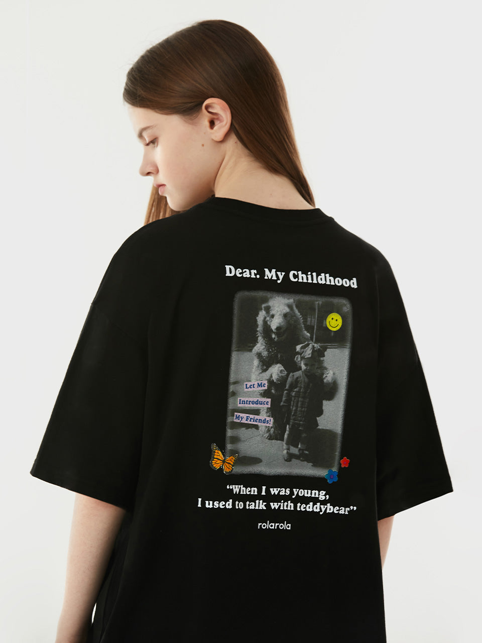 (TS-21334) BACK DEAR MY CHILDHOOD T-SHIRT BLACK