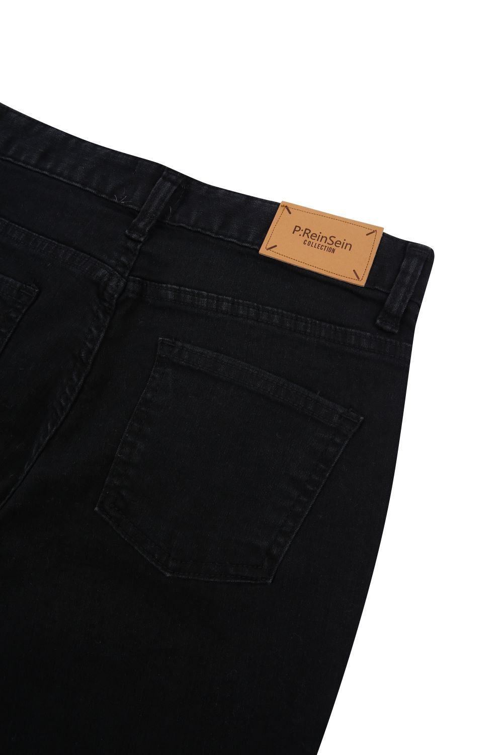 Black bootscut slim pants