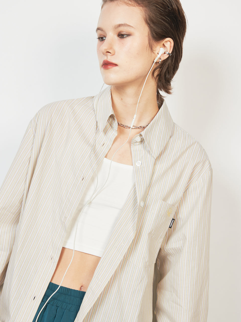 STRIPE OVERSIZE SHIRT_BE