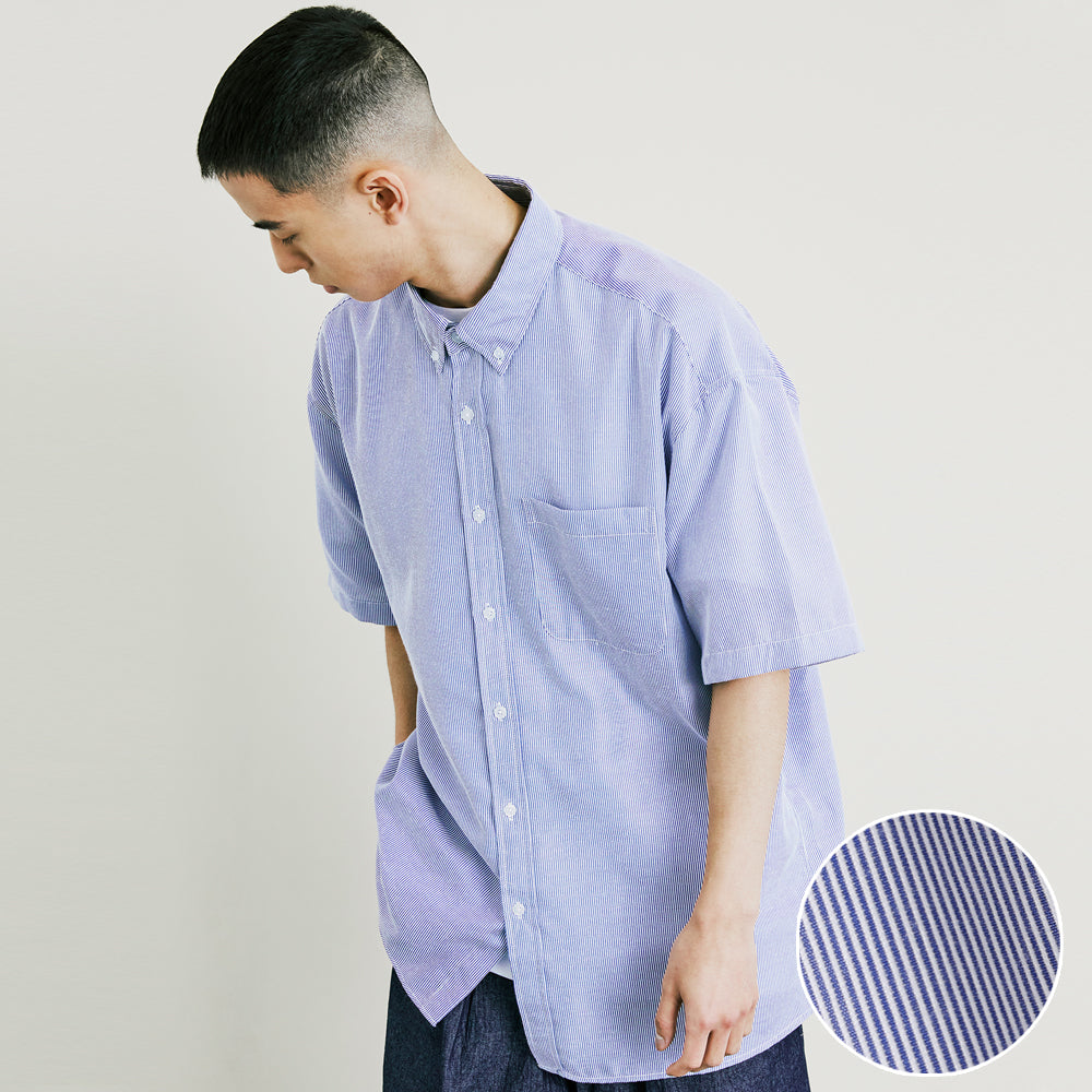 STRIPE COMF LOOSE FIT SHIRT BLUE