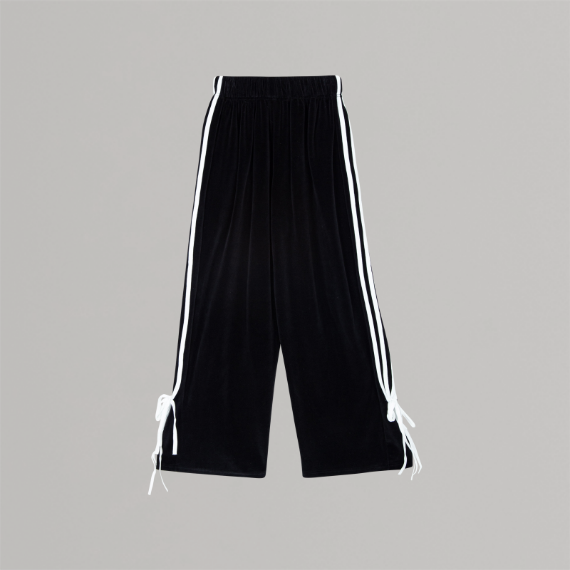 4 line pants (black)