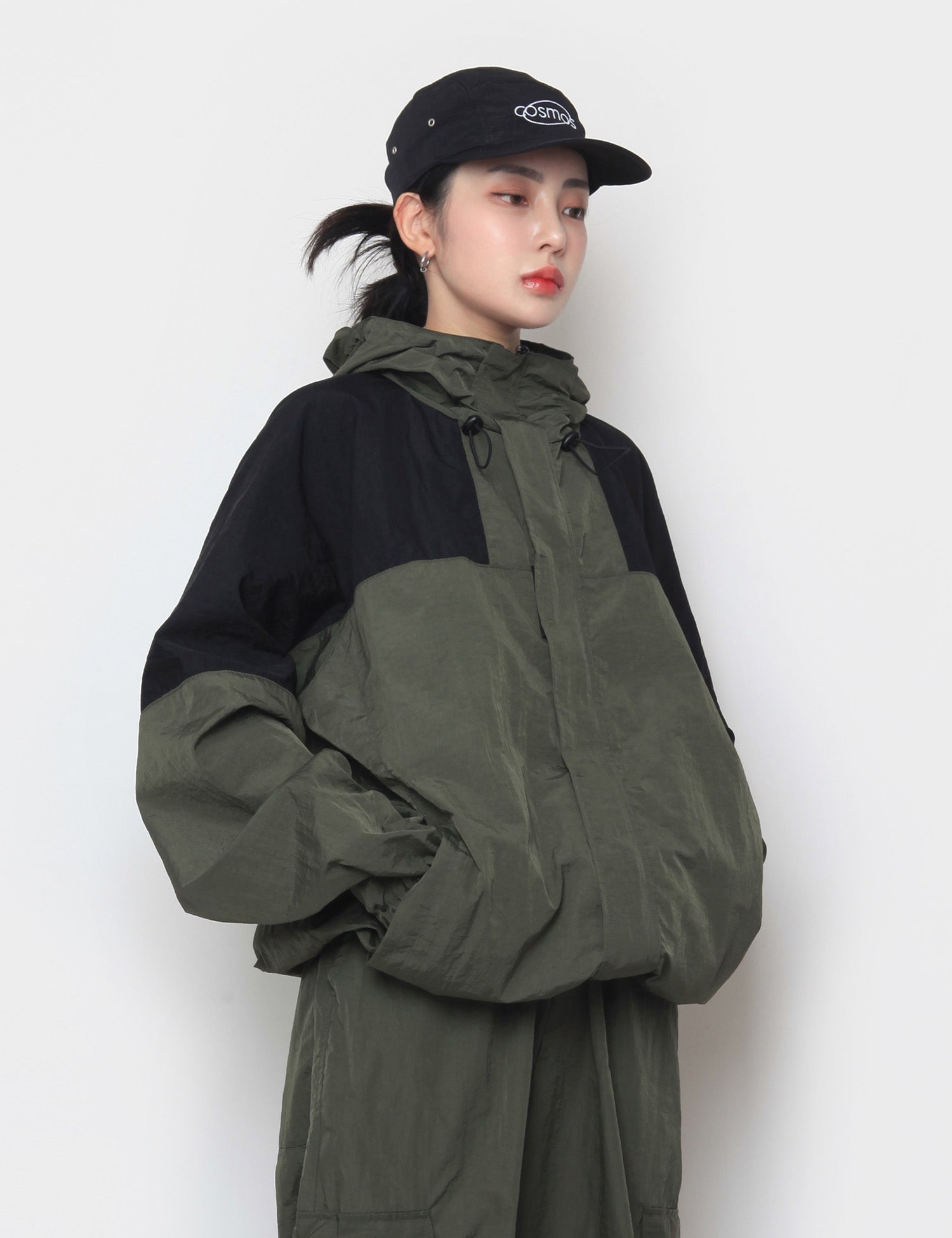 mountain colored nylon jacket