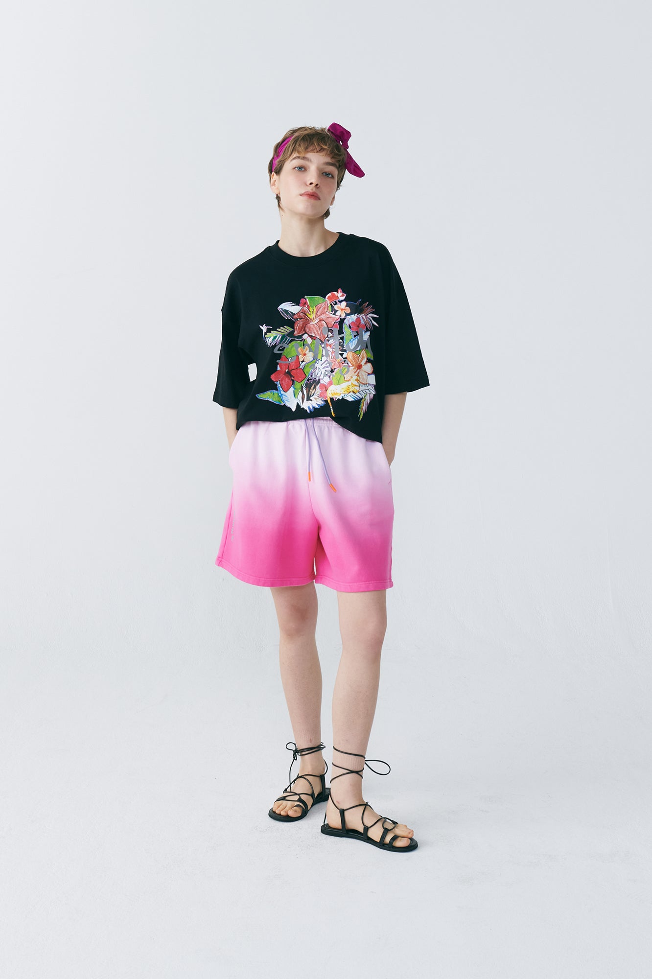 EXOTIC FLOWER T-SHIRT(UNISEX)_SWS3TS10BK