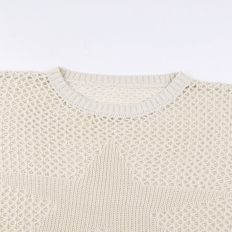 Star loose see-through knit