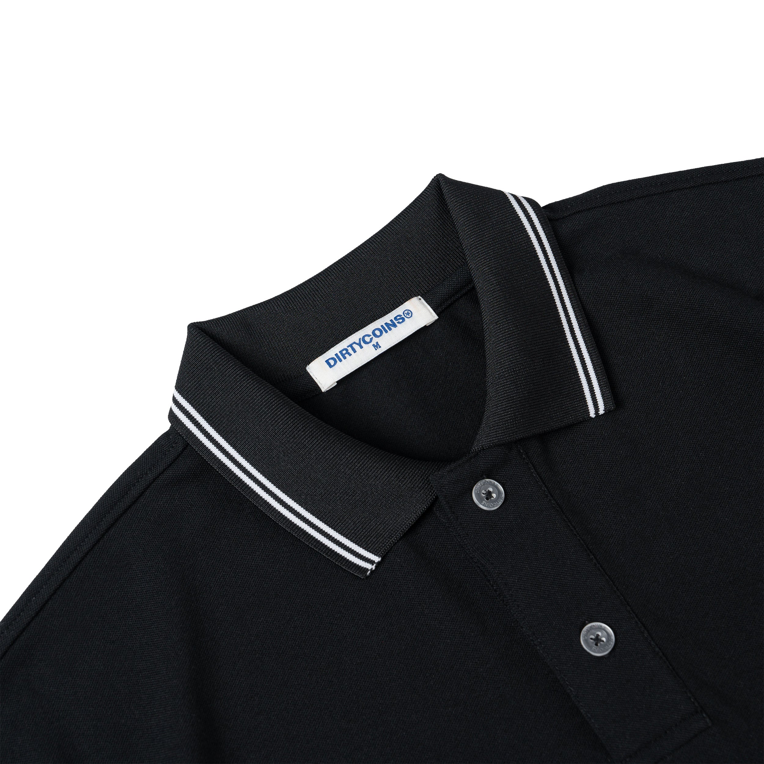 Heart Patch Regular Polo - Black