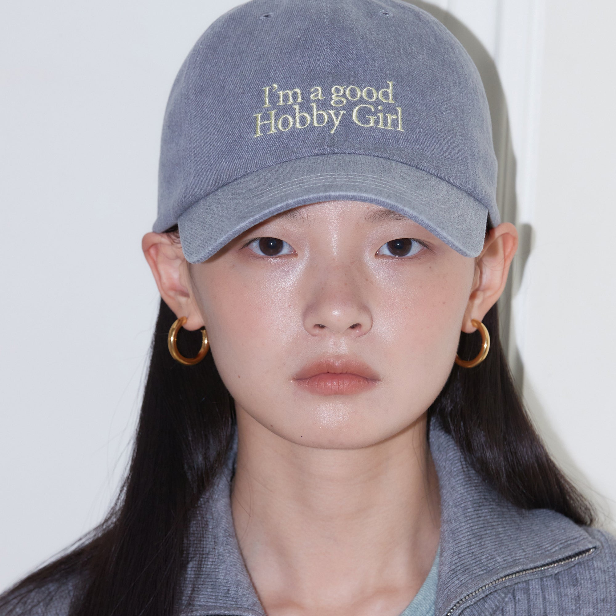 GOODHOBBYGIRL BALL CAP_GRAY