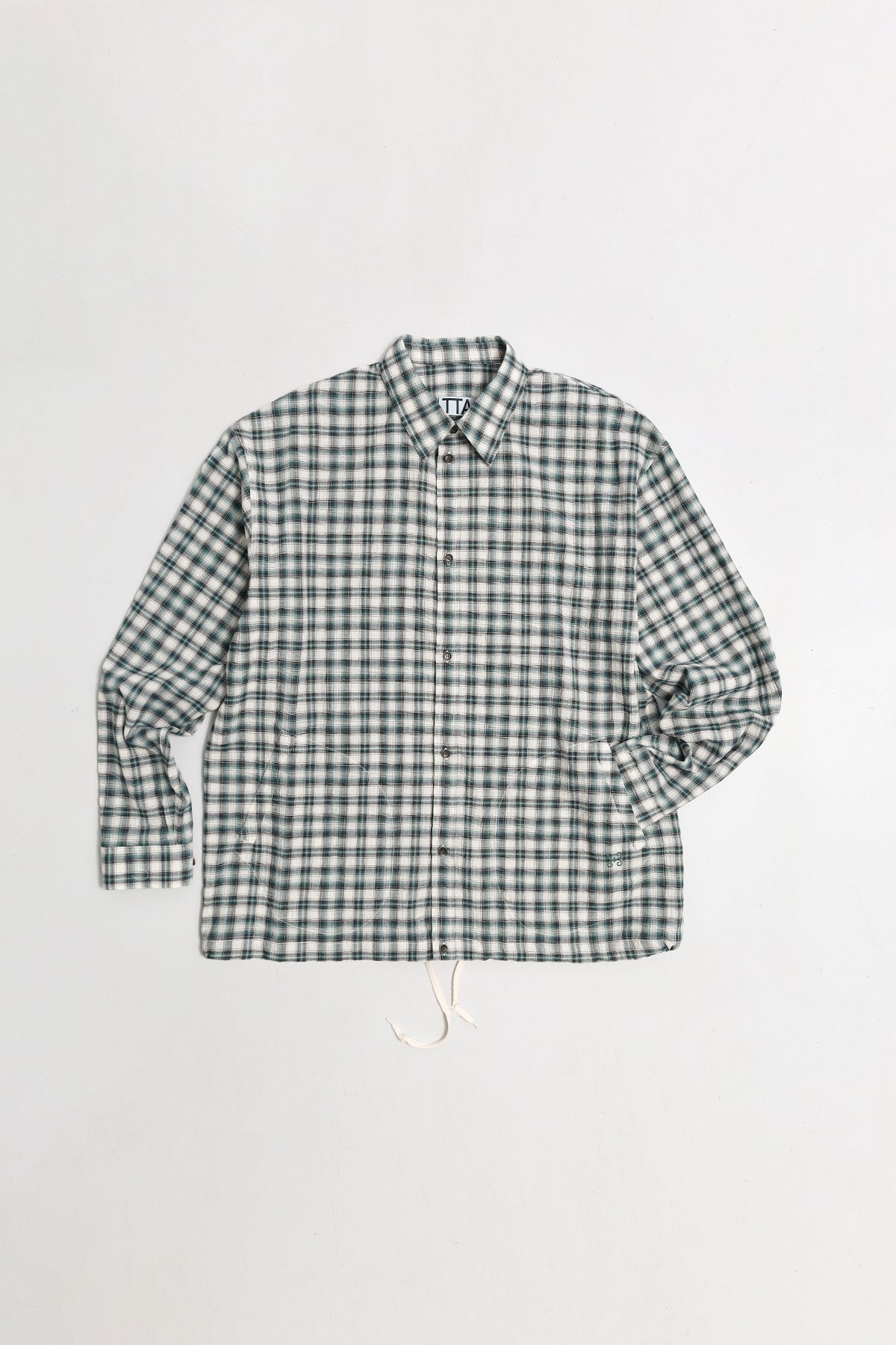 TARTAN POCKET SHIRKET(SHIRTS JACKET)-PERMANENT GREEN