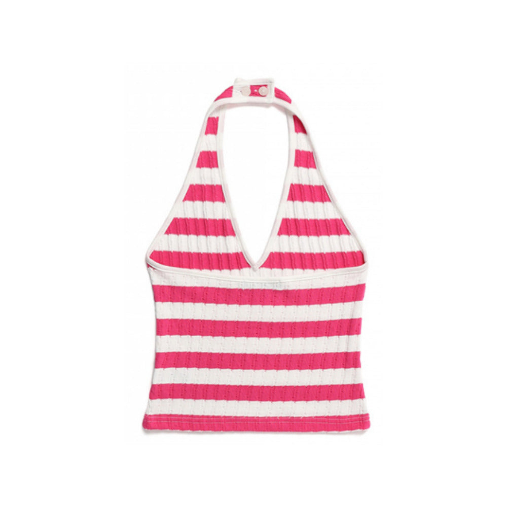 TAG LOGO STRIPE SLEEVELESS 2COLOR