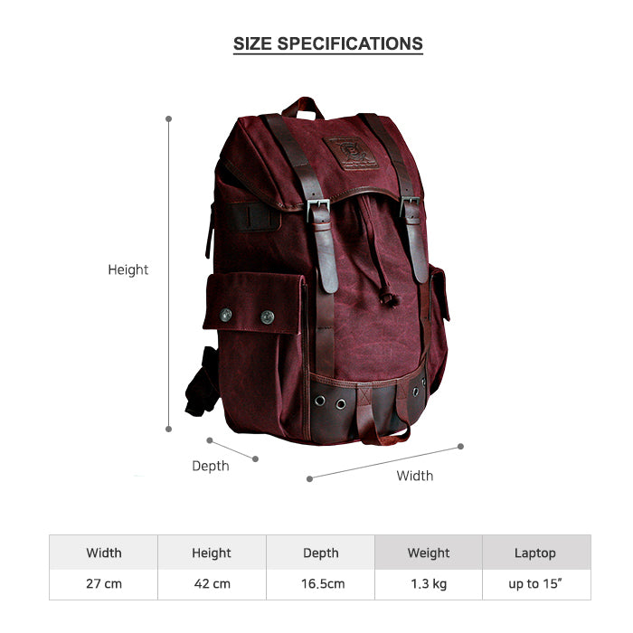 Ranger Backpack Burgundy