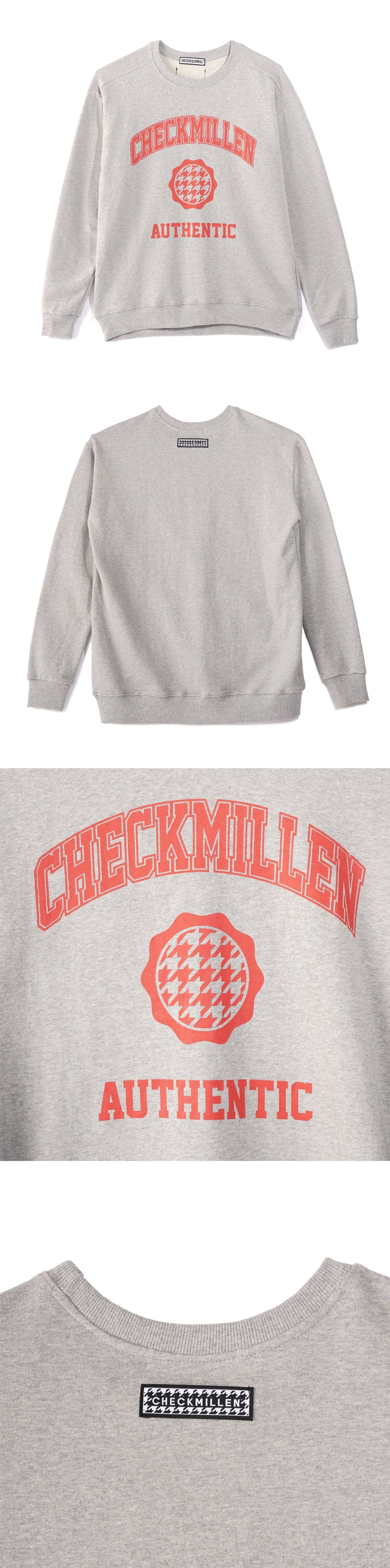 AUTHENTIC HOUNDSTOOTH SWEATSHIRT (GRAY)