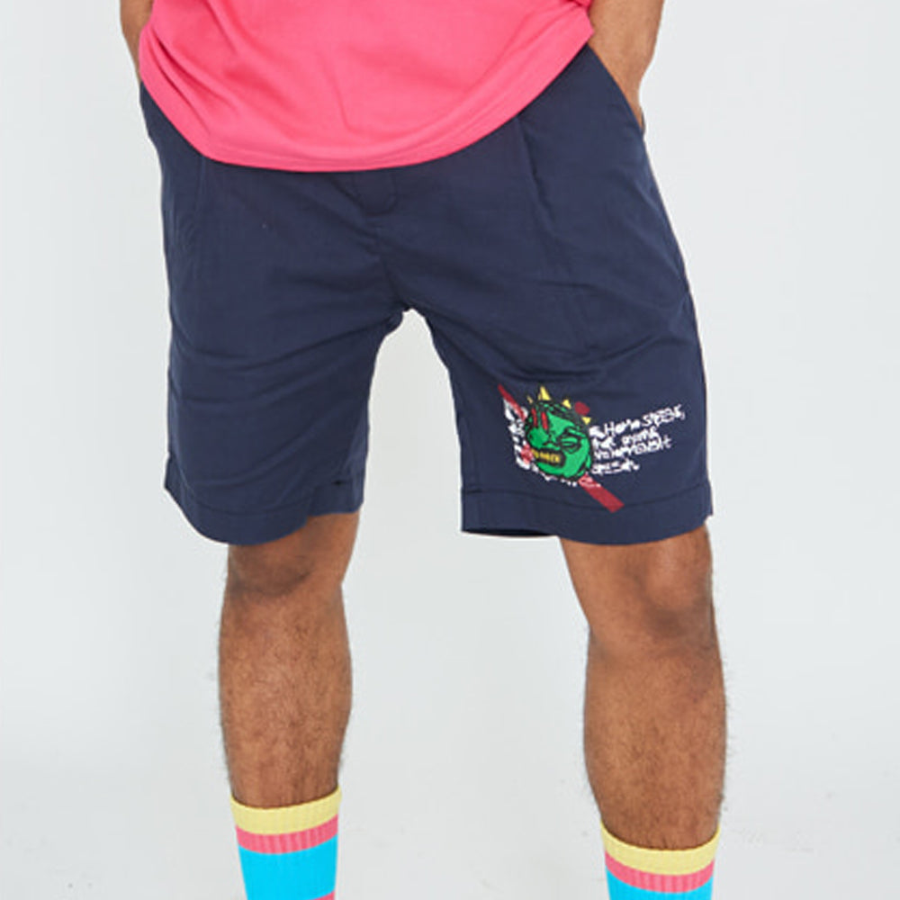 NOT A HUMANBEING SHORTS - NAVY