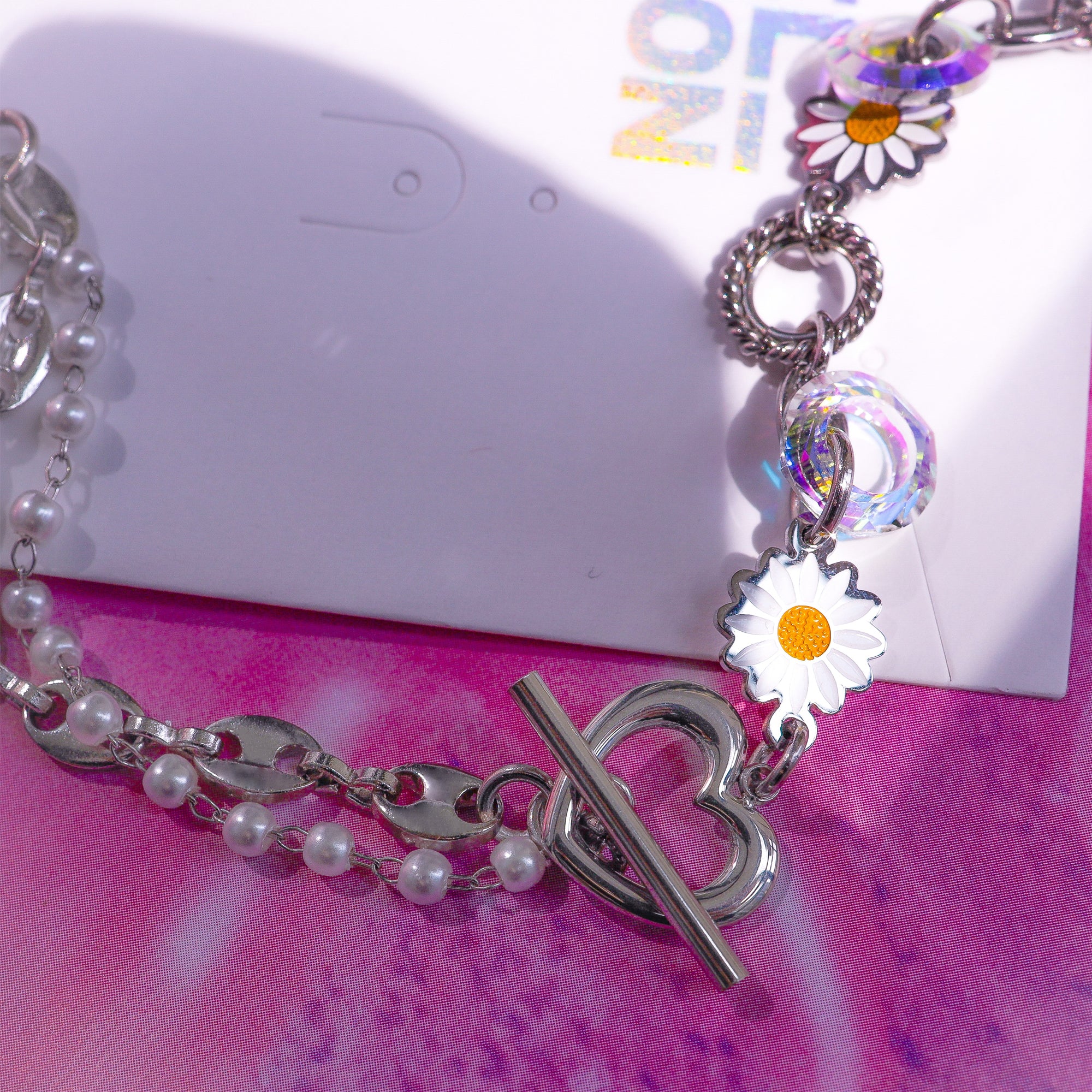 Heart Daisy Twinkle Bracelet