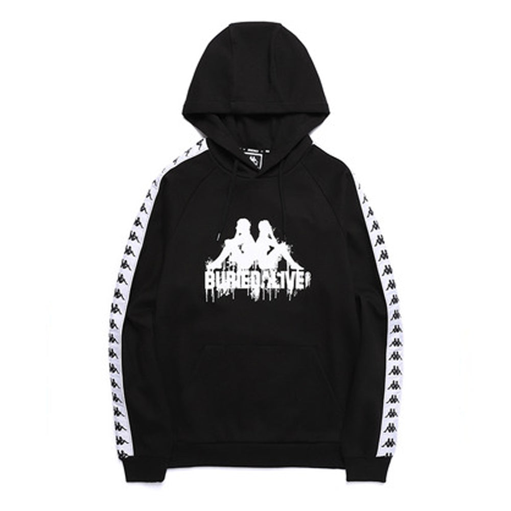 BA X KAPPA HOODY FULL OVER BLACK