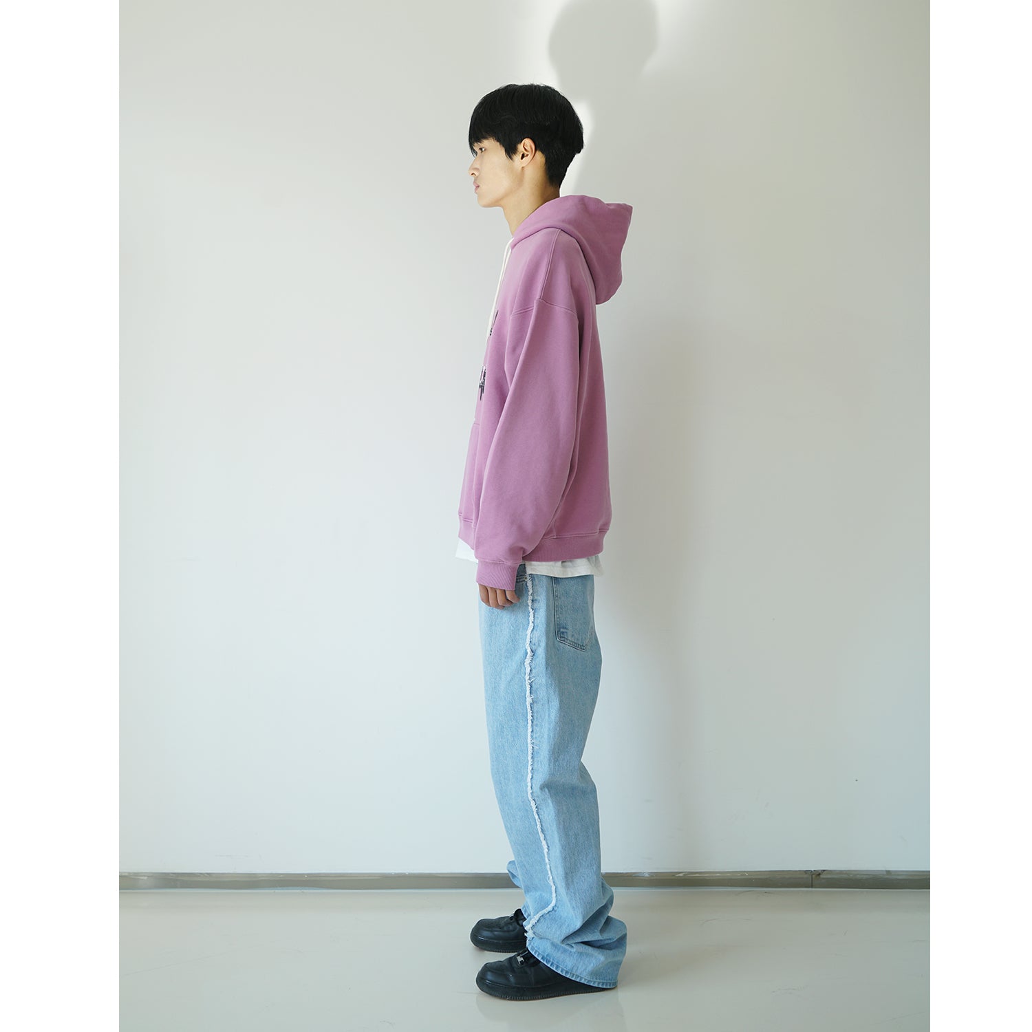 Love Yourself Sweat Hoodie / Cassis Pink