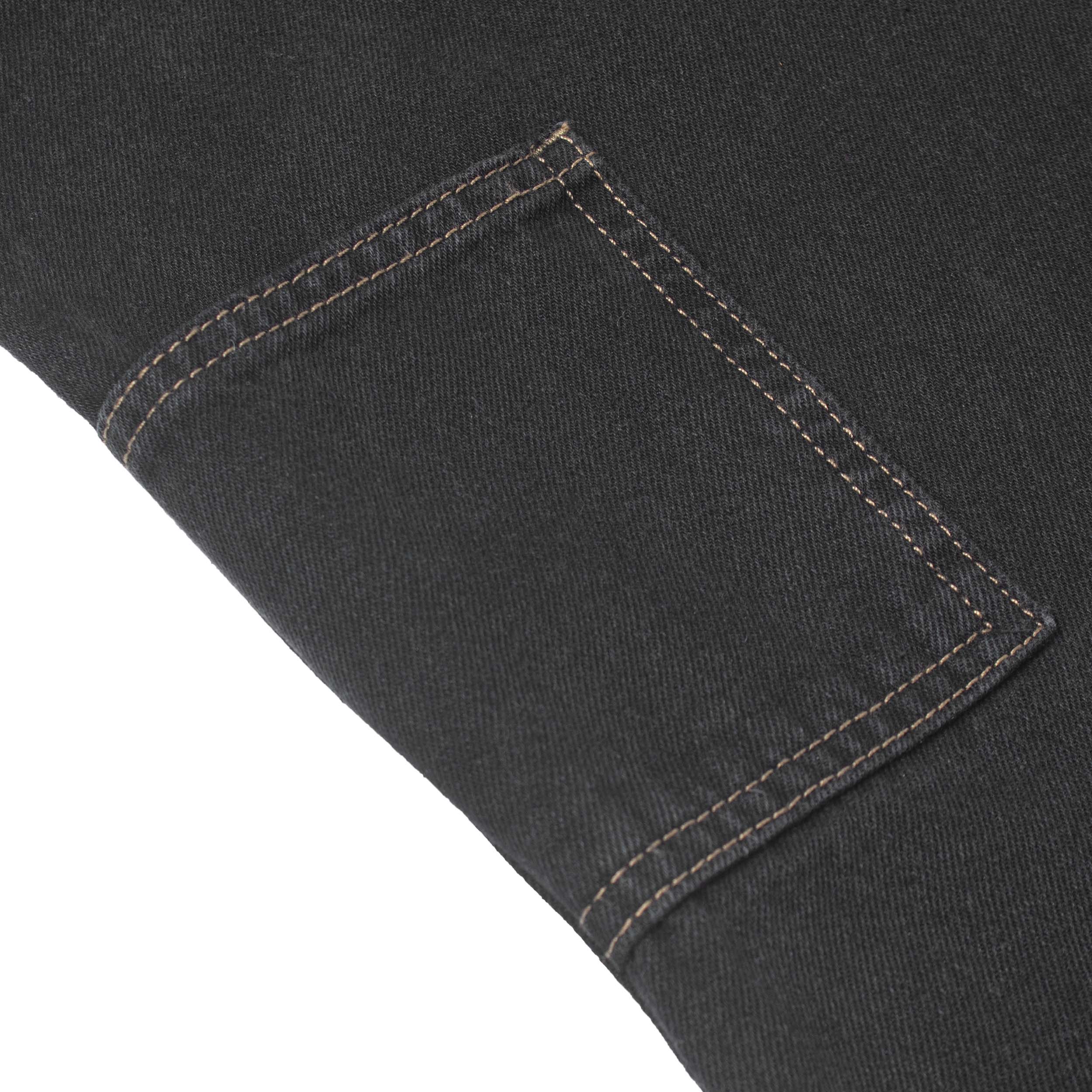 Logo Washed Knee Jeans - Black