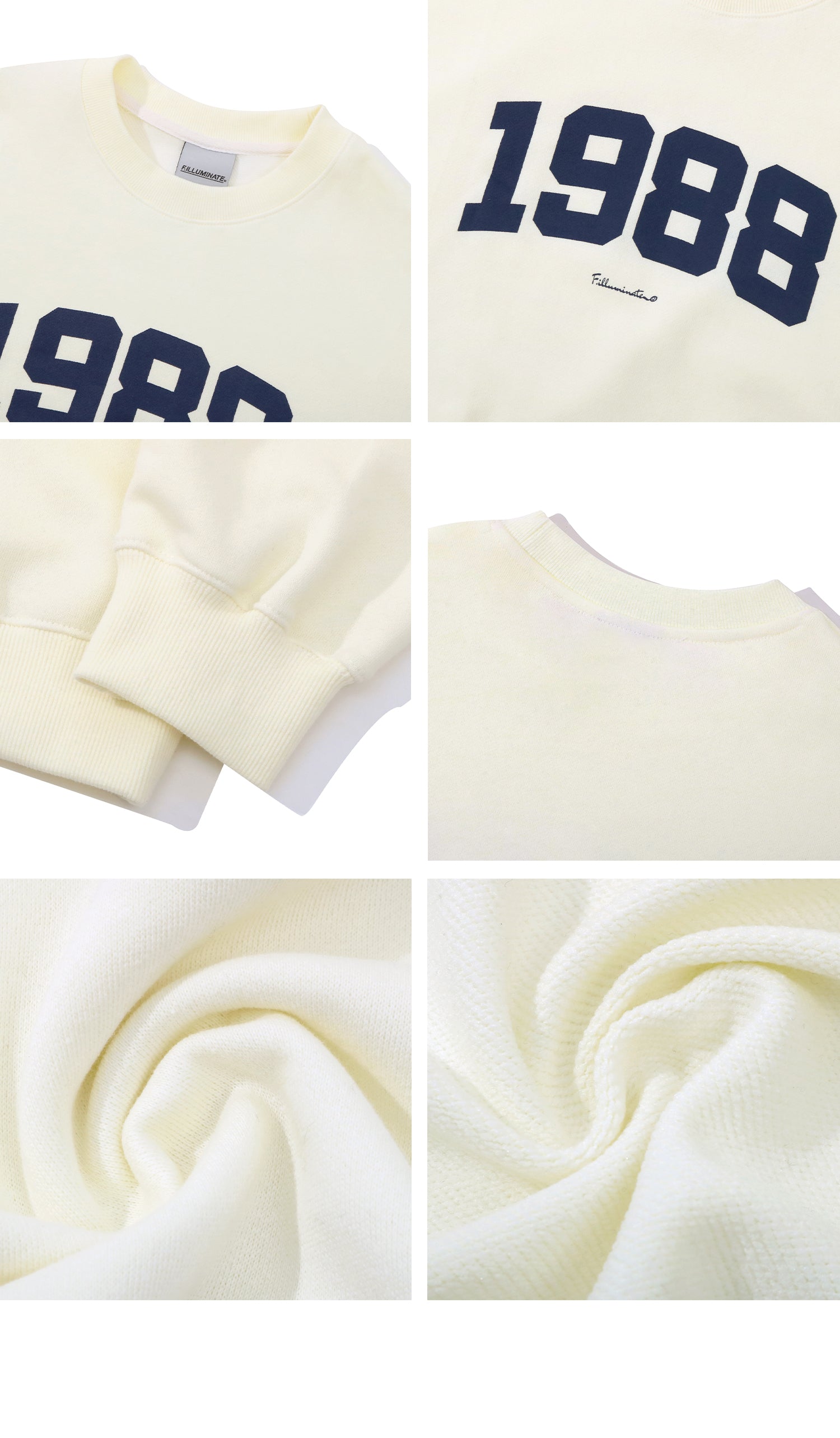 Overfit 1988 Sweat Shirt-Cream