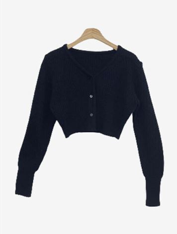 Judy Crop V-neck Knit Cardigan