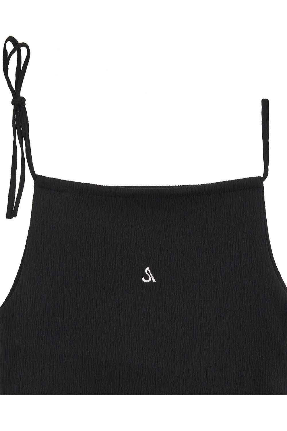 UNBALANCED HALTER SLEEVELESS (BLACK)