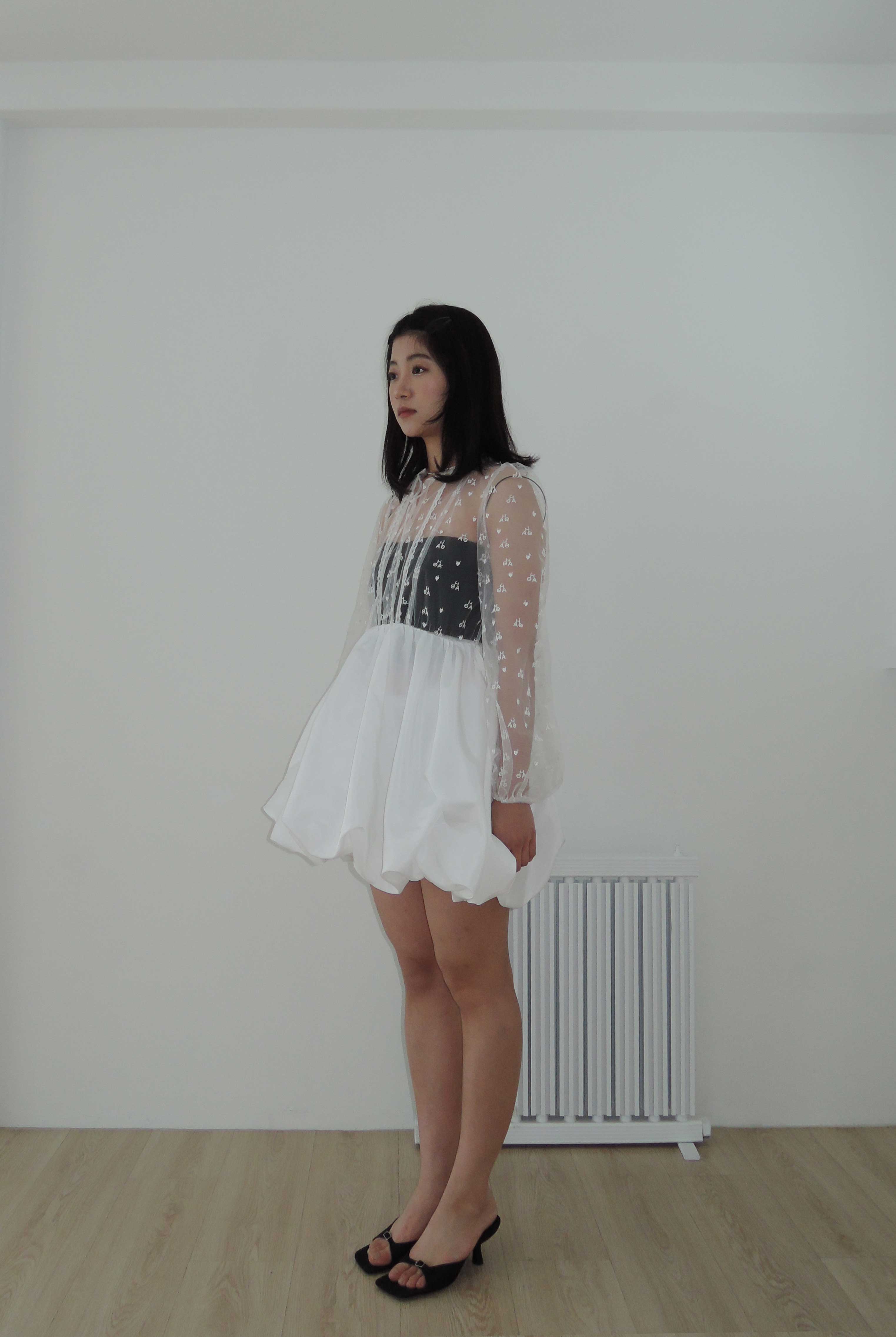 CLOUD TULLE DRESS _WHITE