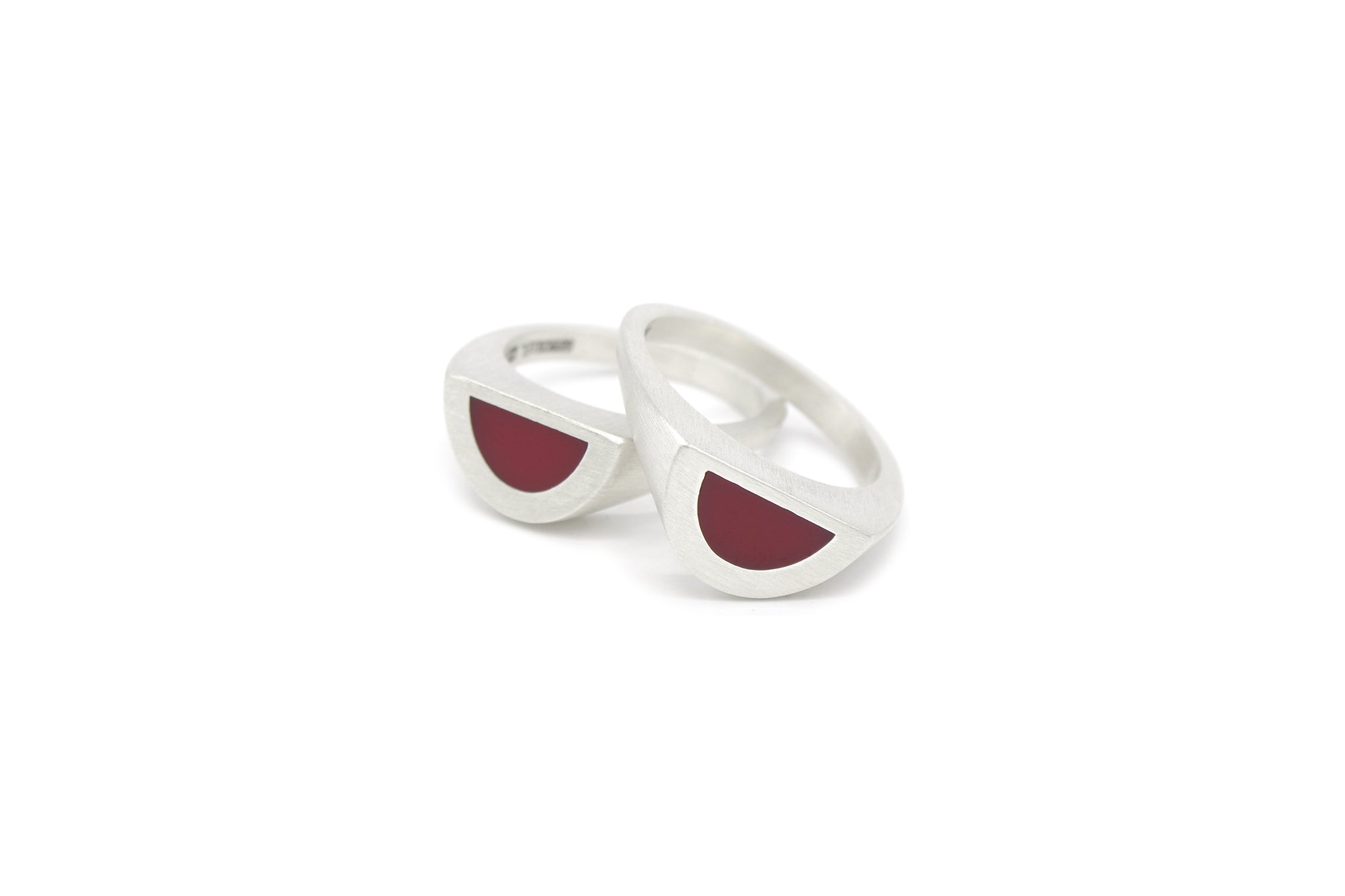 half signet ring 002 (red)