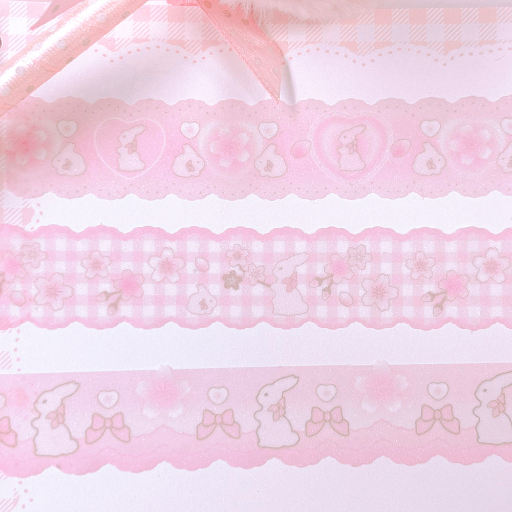 [set] cherry blossom rabbit ♡ masking tape
