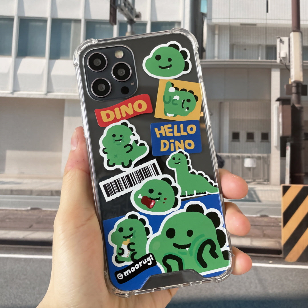 Dino sticker Jellyhard Case