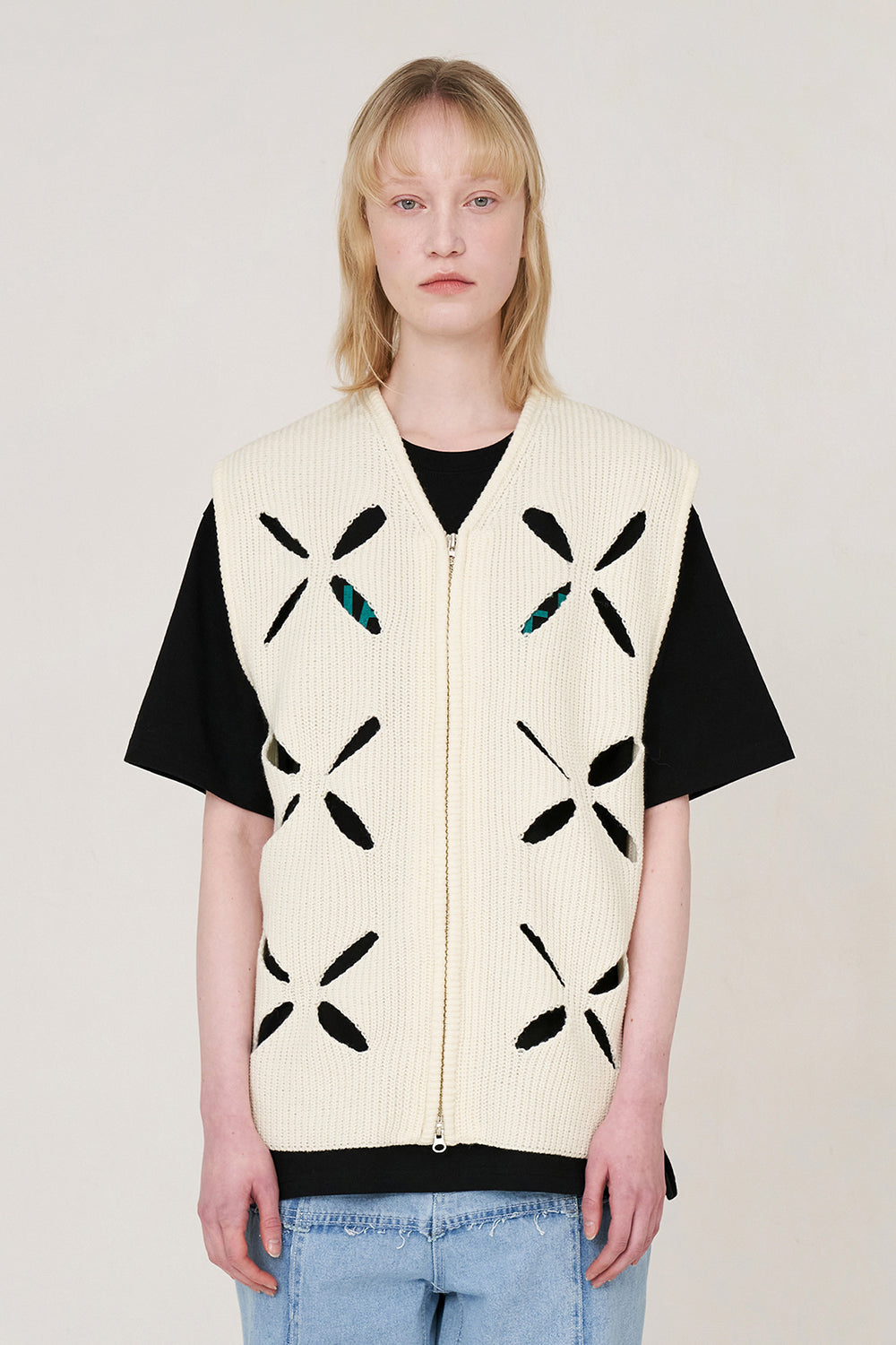 CLOVER ZIP KNIT VEST