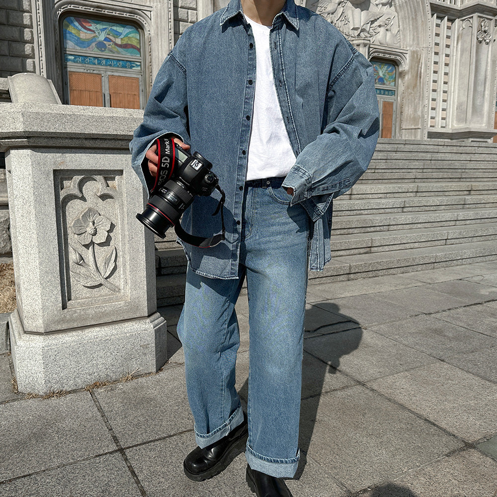 2 Low Reverse Denim Pants (2color)