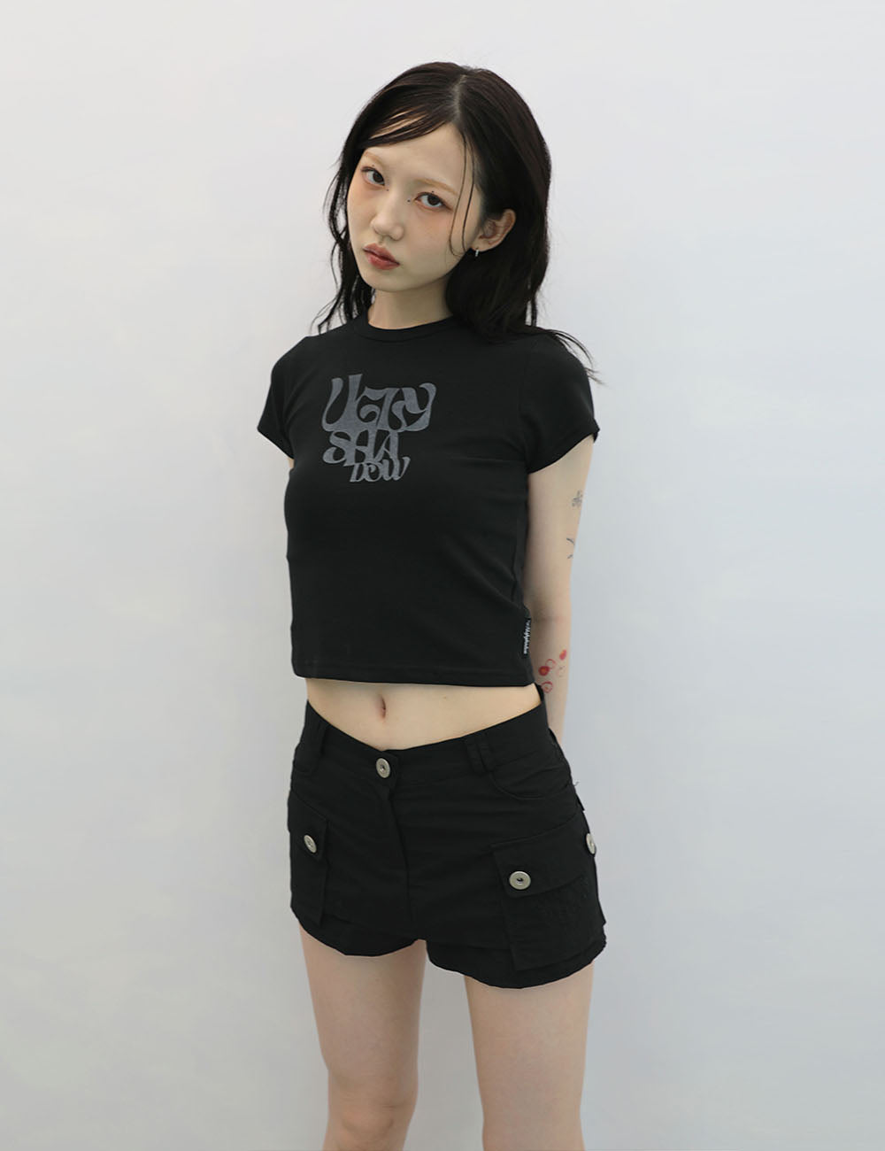 SUMMER CROP TOP(BLACK)