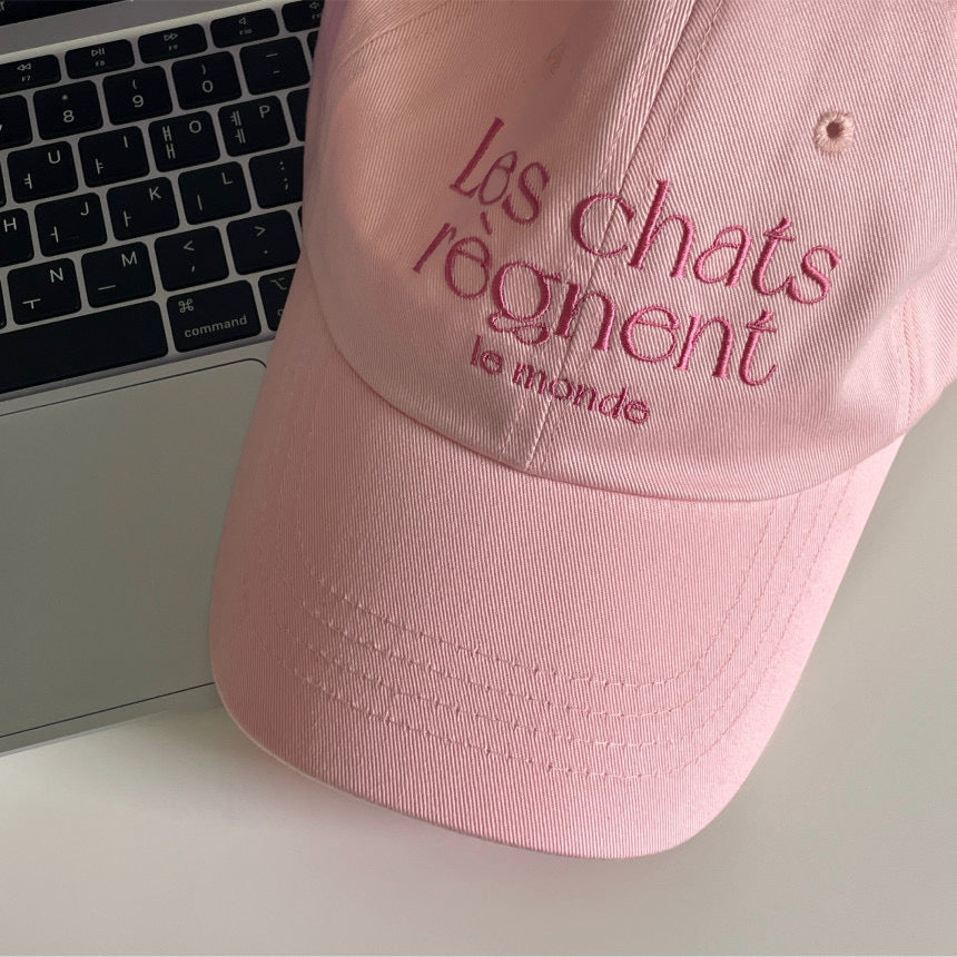 LES CHATS BALL CAP PINK