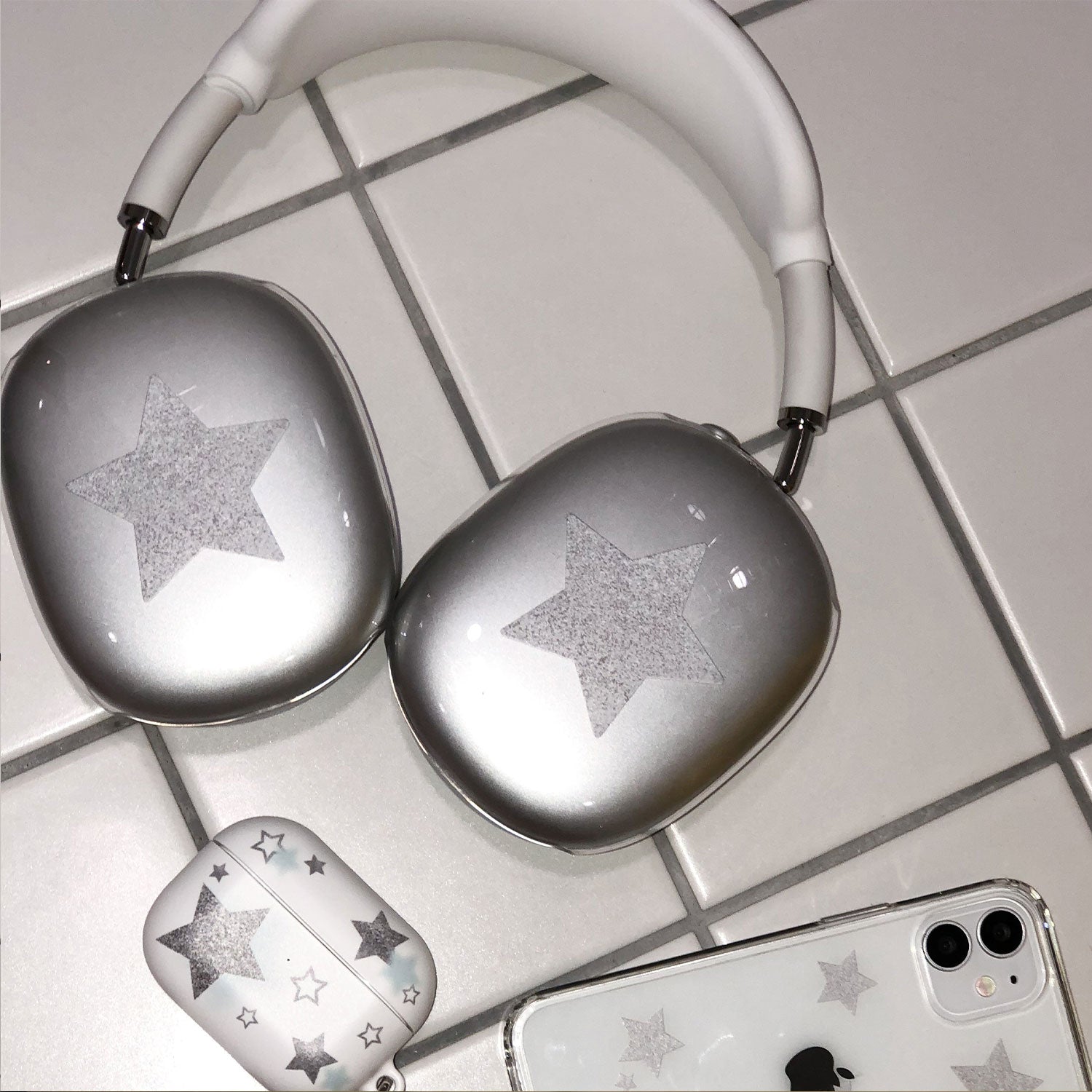 silver star airpods max case