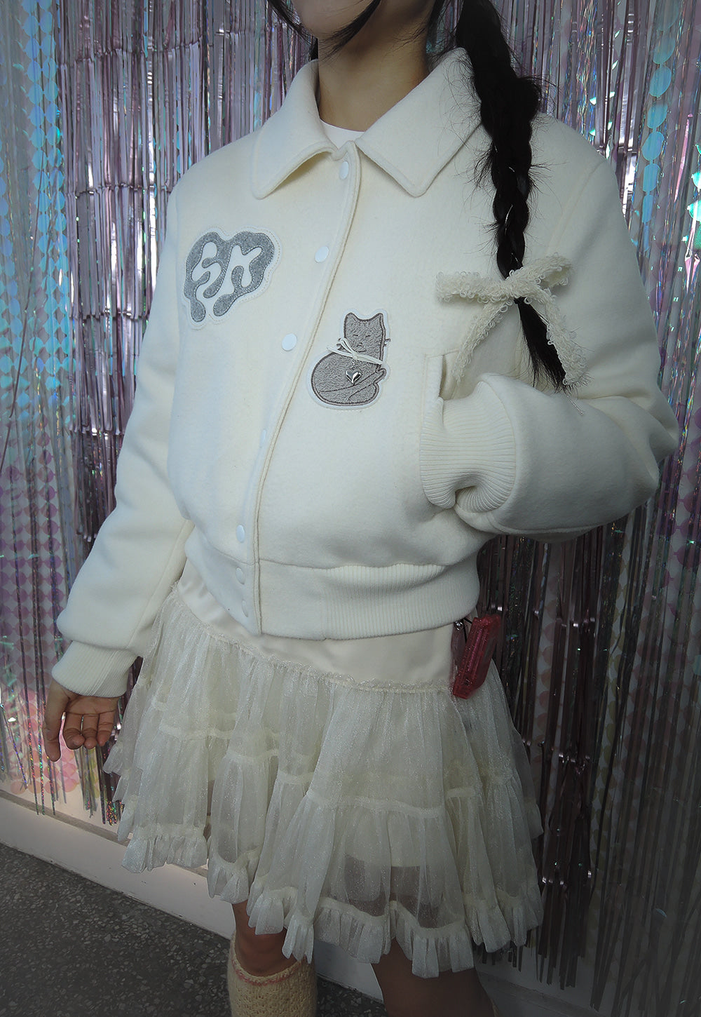 KITTY WOOL TATTOO JUMPER _WHITE